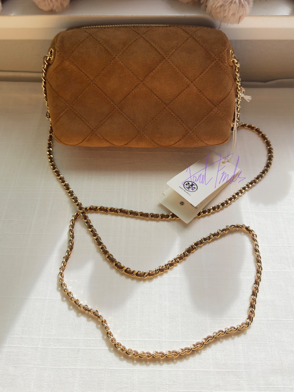 NWT 🍁 Tory Burch Fleming Soft Suede Crossbody Bag